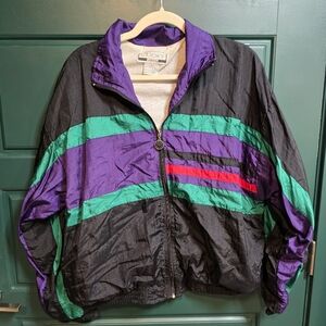 Vintage 1980s Colorblock Windbreaker Size L Olympics Gaper Day